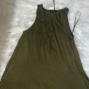 Olive green Small tank top